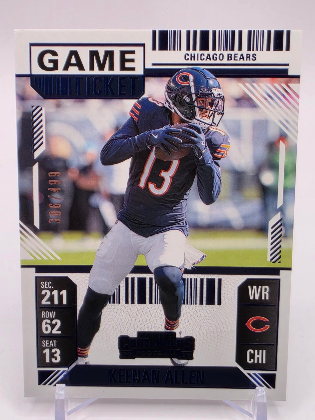 2024 Panini Contenders #17 Keenan Allen Game Ticket Blue #/499