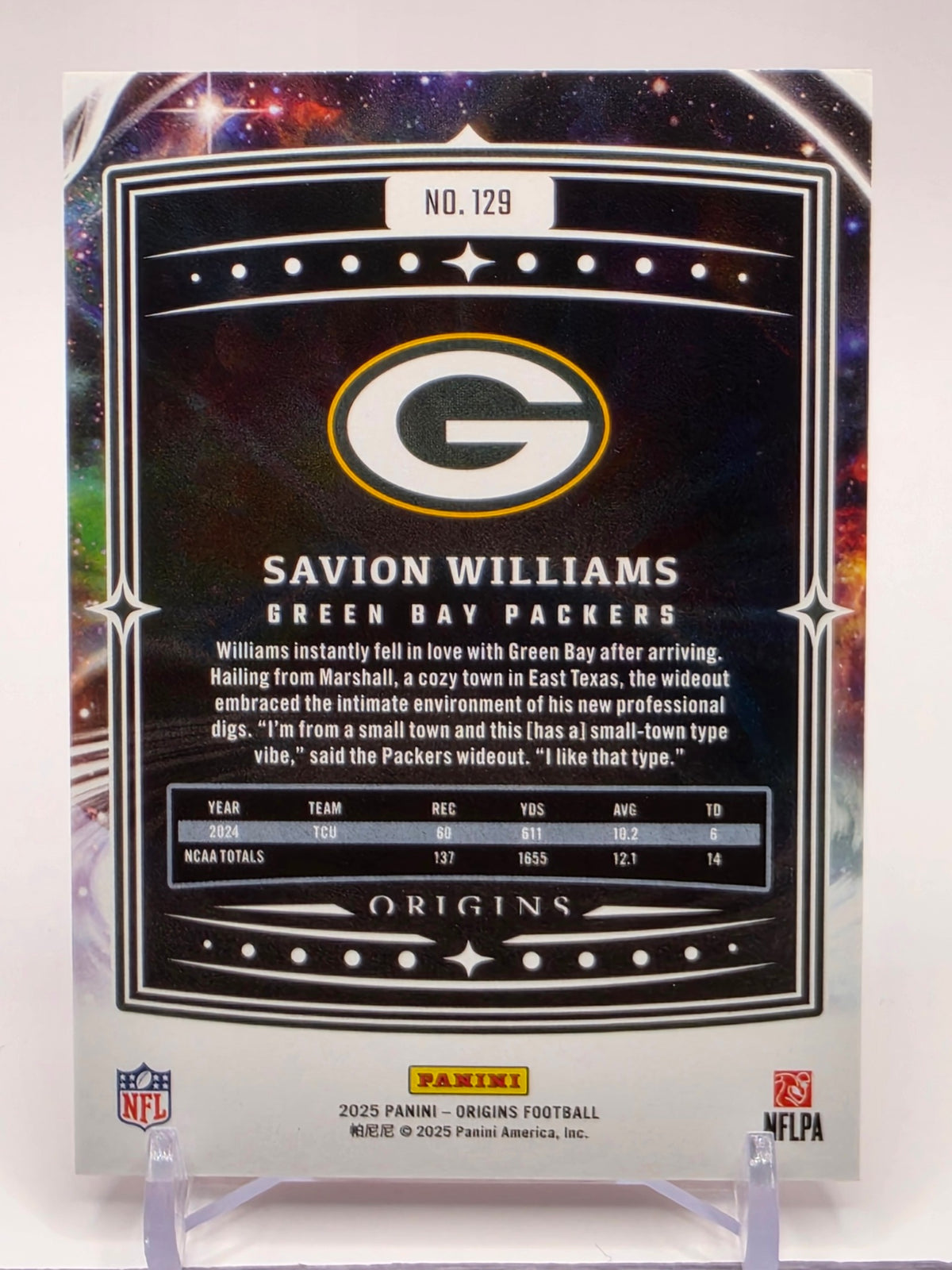2025 Panini Origins #129 Savion Williams Holo Blue #/199