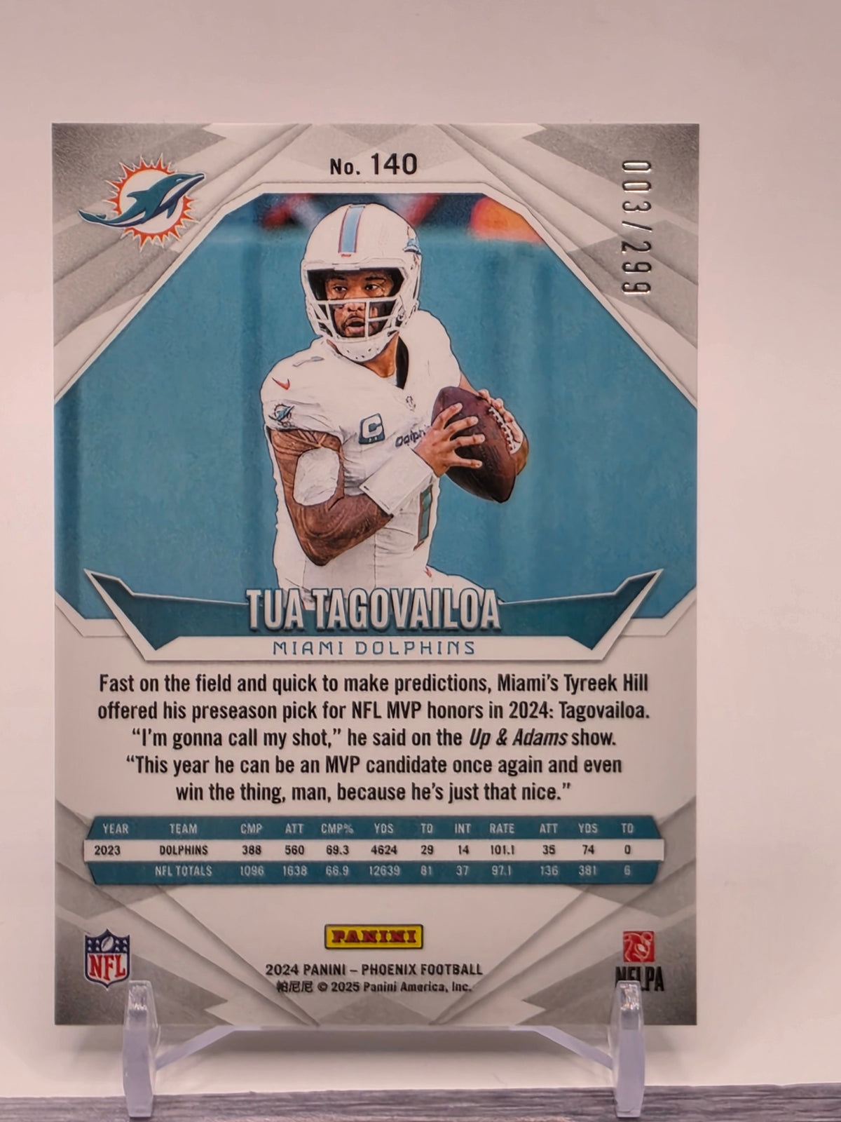 2024 Panini Phoenix #140 Tua Tagovailoa Red Fade #/299