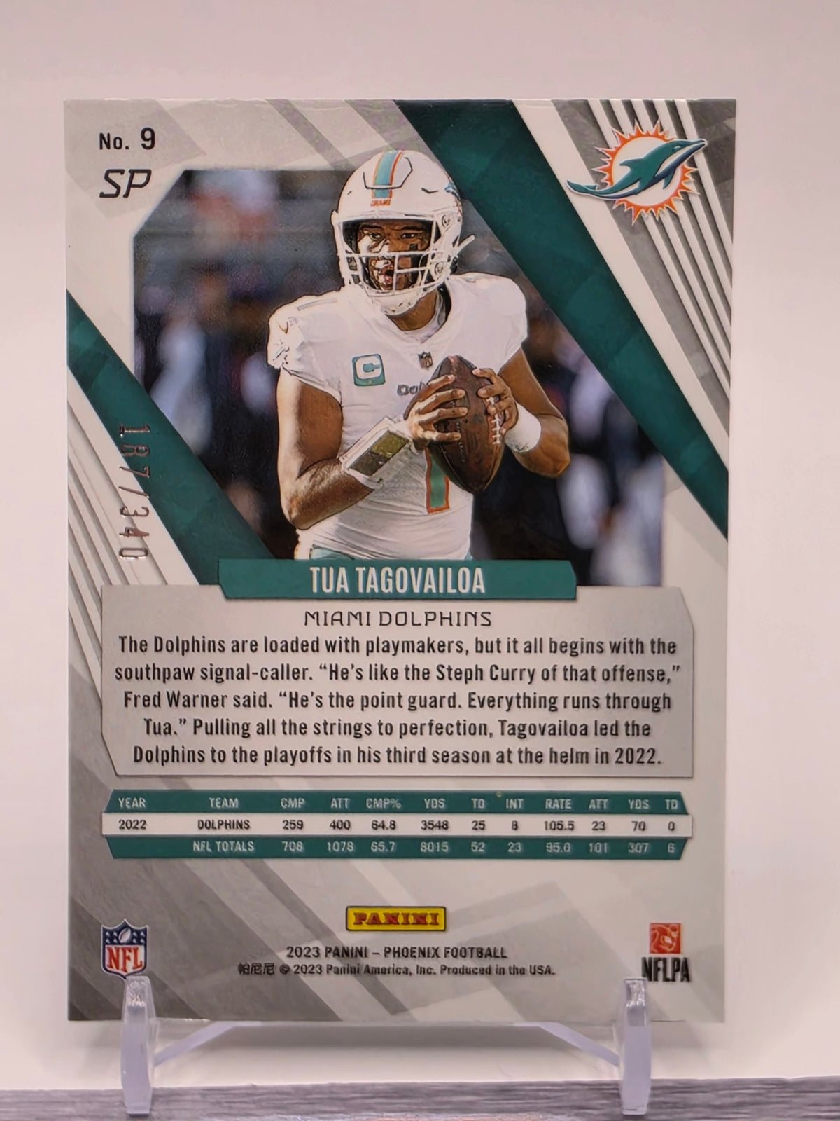 2023 Panini Phoenix #9 Tua Tagovailoa Fire Burst #/340