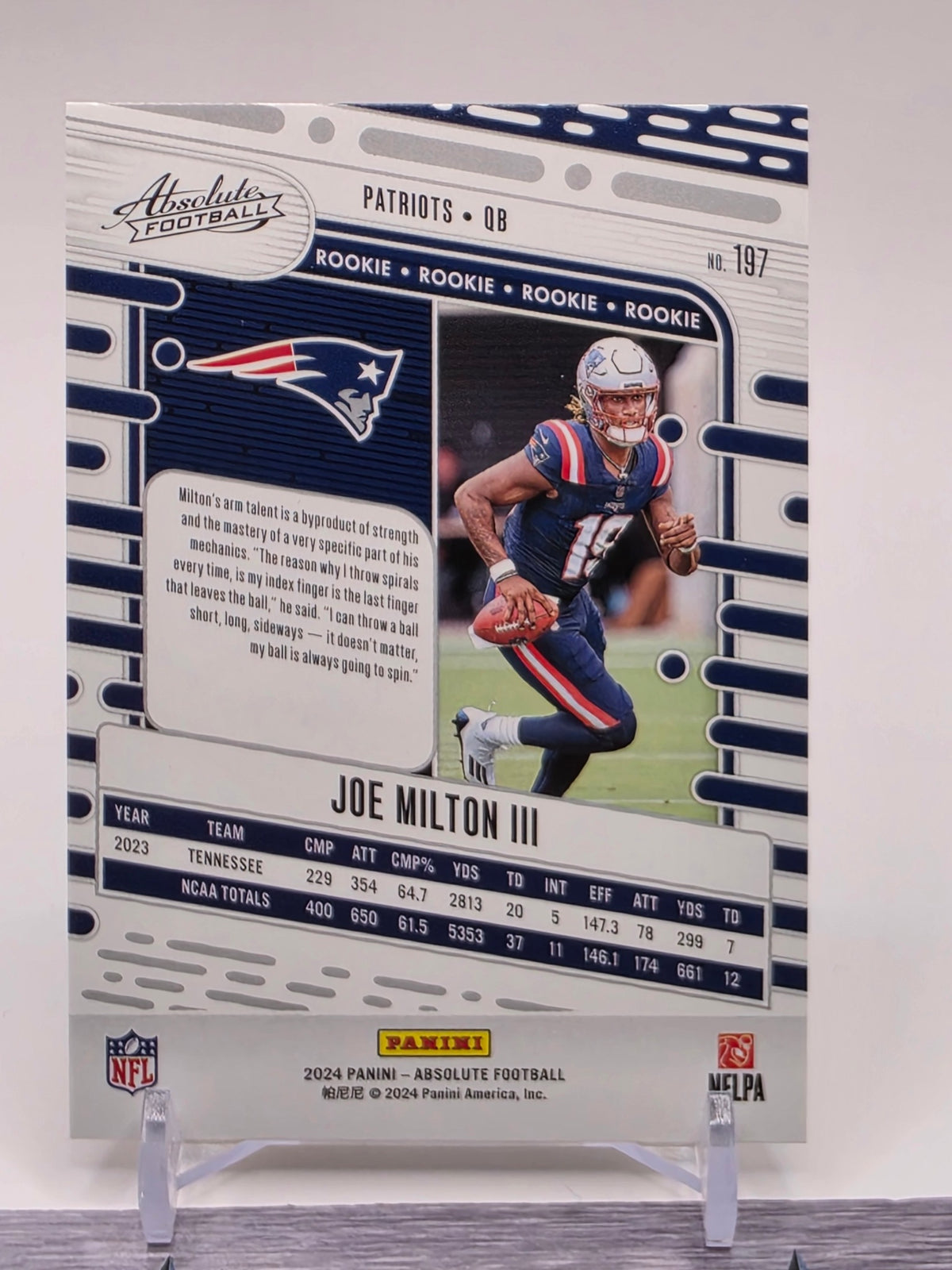 2024 Panini Absolute #197 Joe Milton III Red Squares #/499