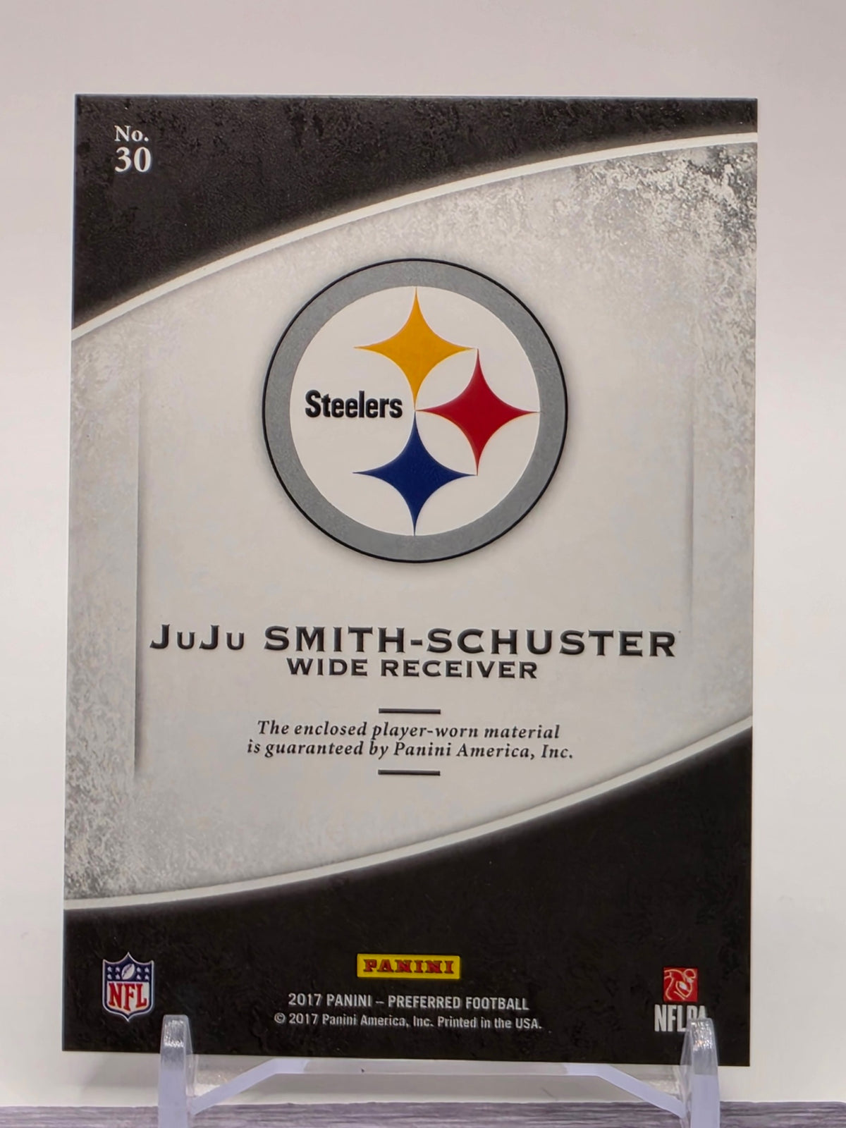 2017 Crown Royale #30 JuJu Smith-Schuster Jumbo Rookie Silhouettes Jerseys