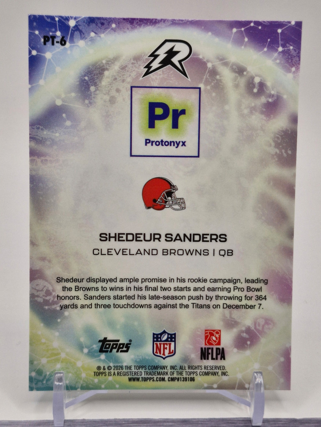 2025 Topps Resurgence #PT-6 Shedeur Sanders Protonyx
