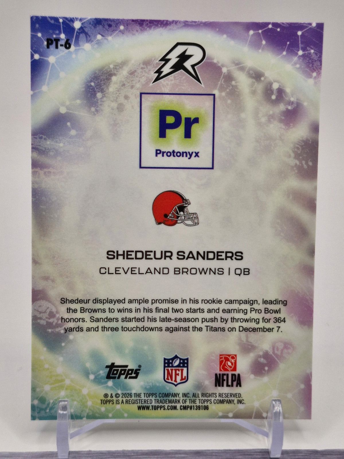 2025 Topps Resurgence #PT-6 Shedeur Sanders Protonyx