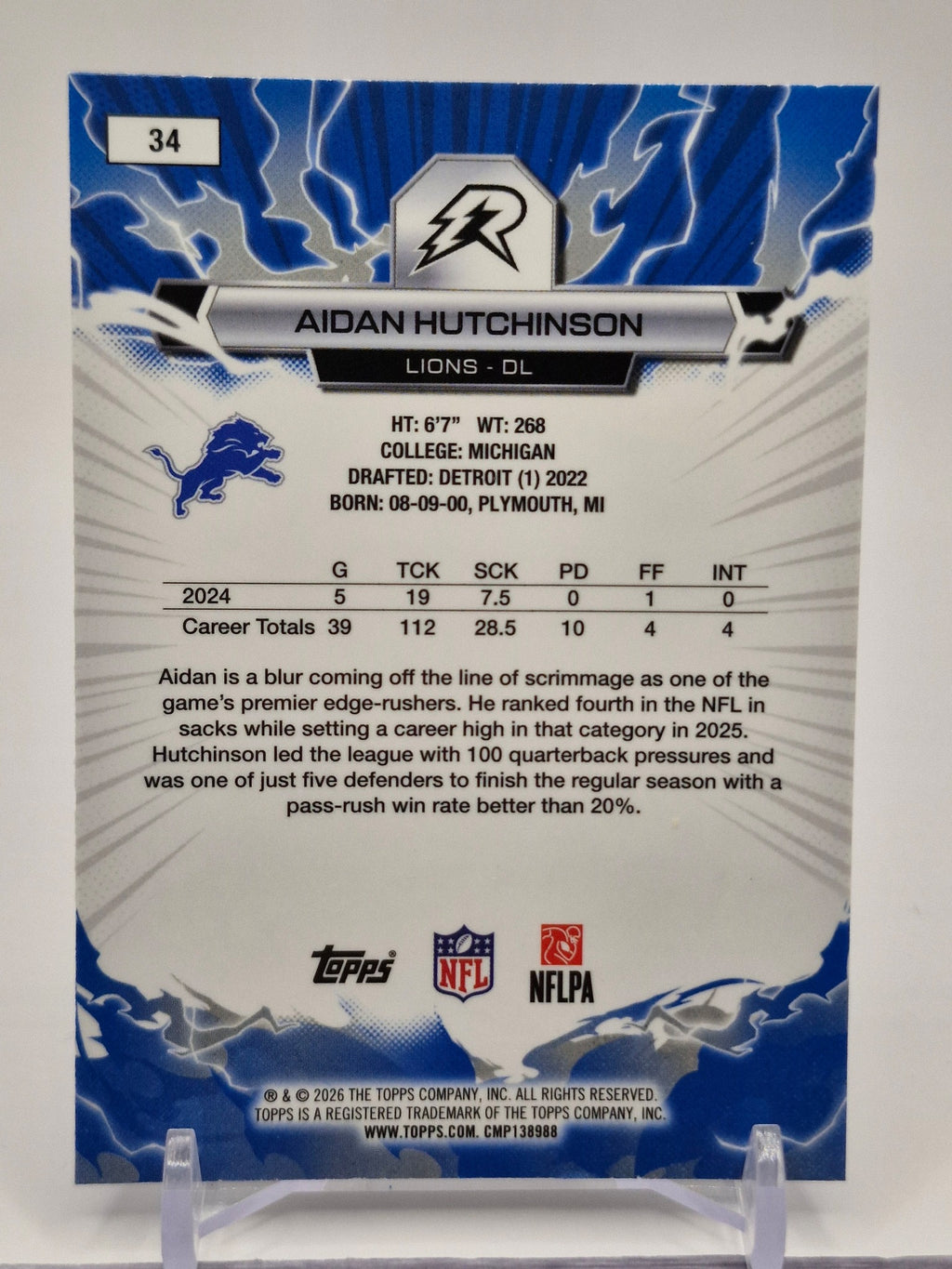 2025 Topps Resurgence #34 Aidan Hutchinson
