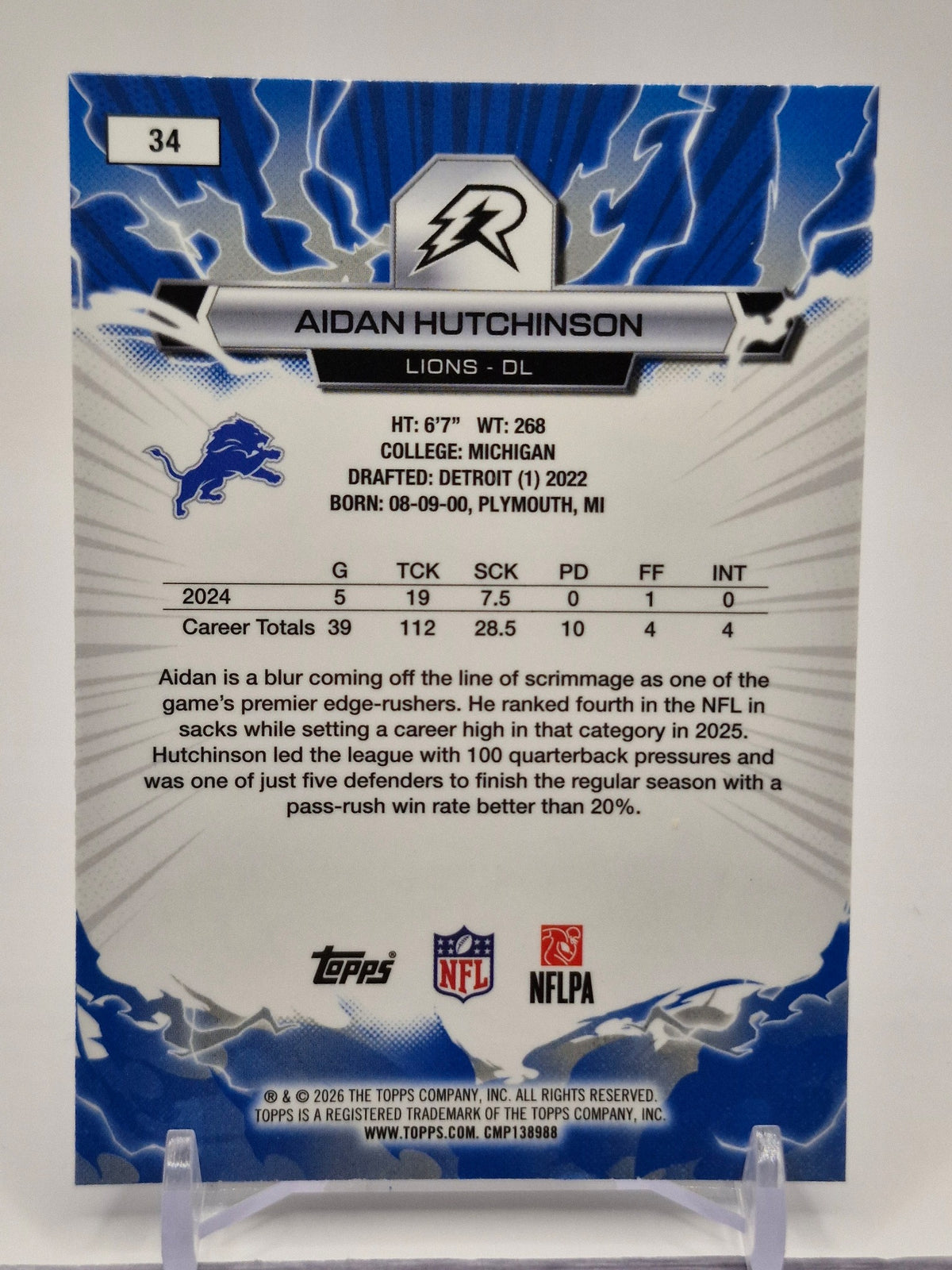 2025 Topps Resurgence #34 Aidan Hutchinson