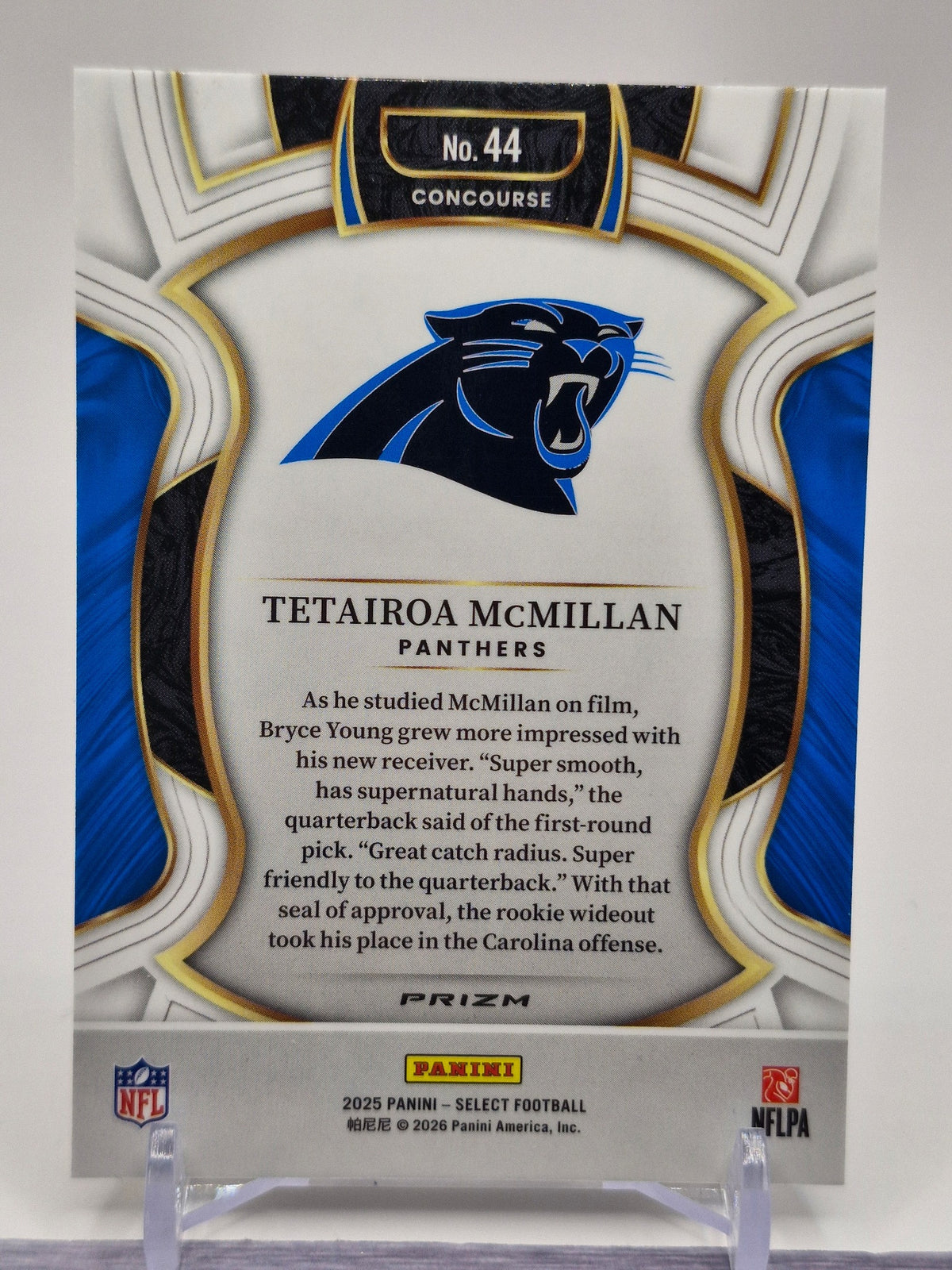 2025 Panini Select #44 Tetairoa McMillan