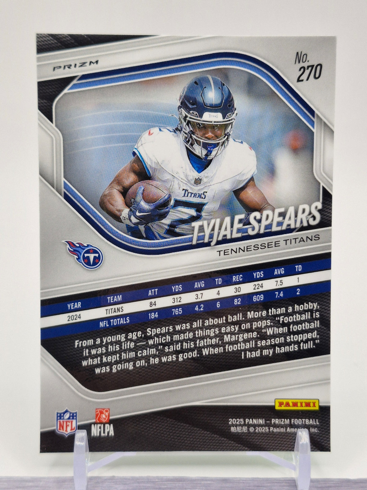 2025 Panini Prizm #270 Tyjae Spears Neon Green Pulsar