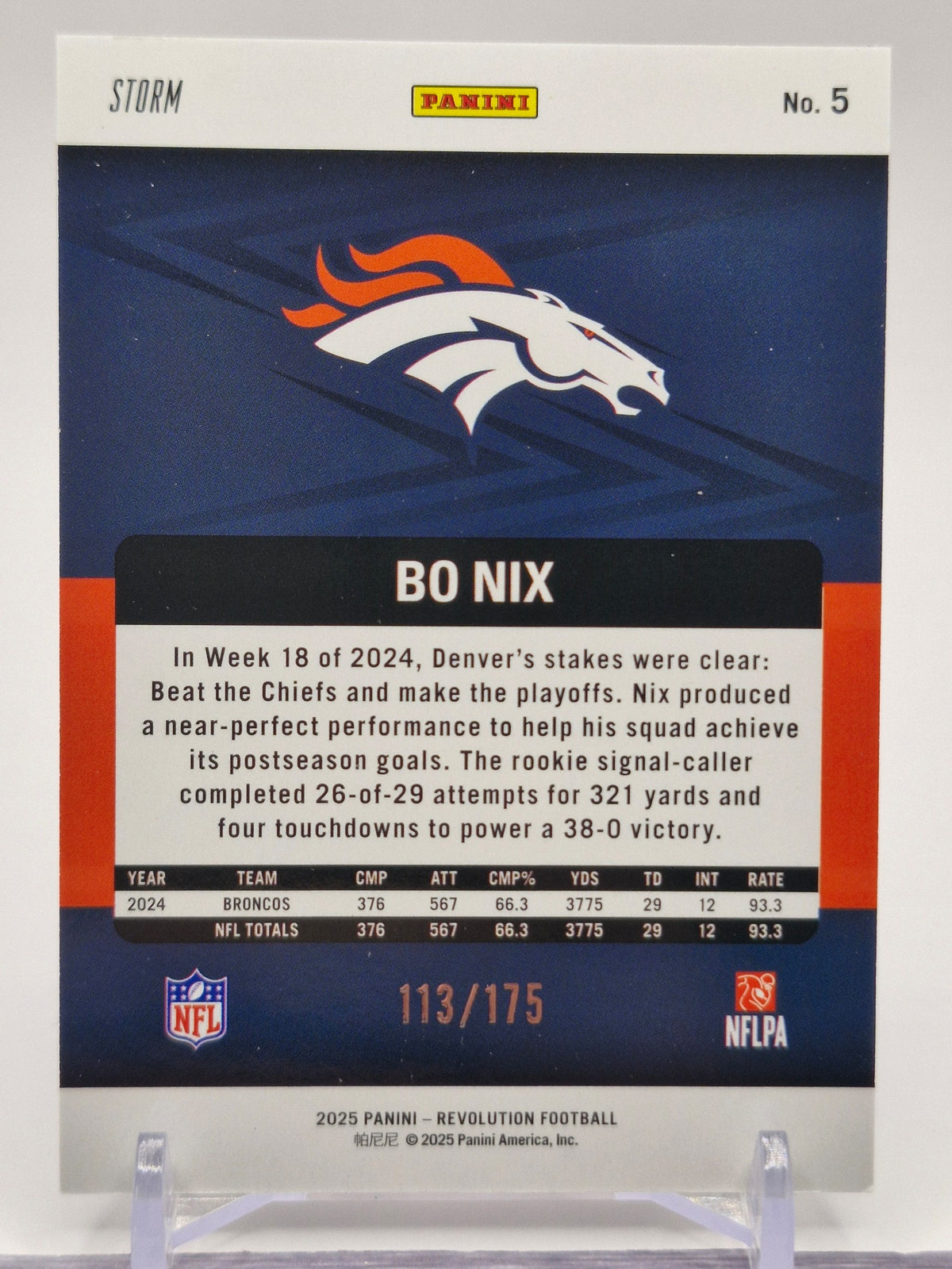 2025 Panini Revolution #5 Bo Nix