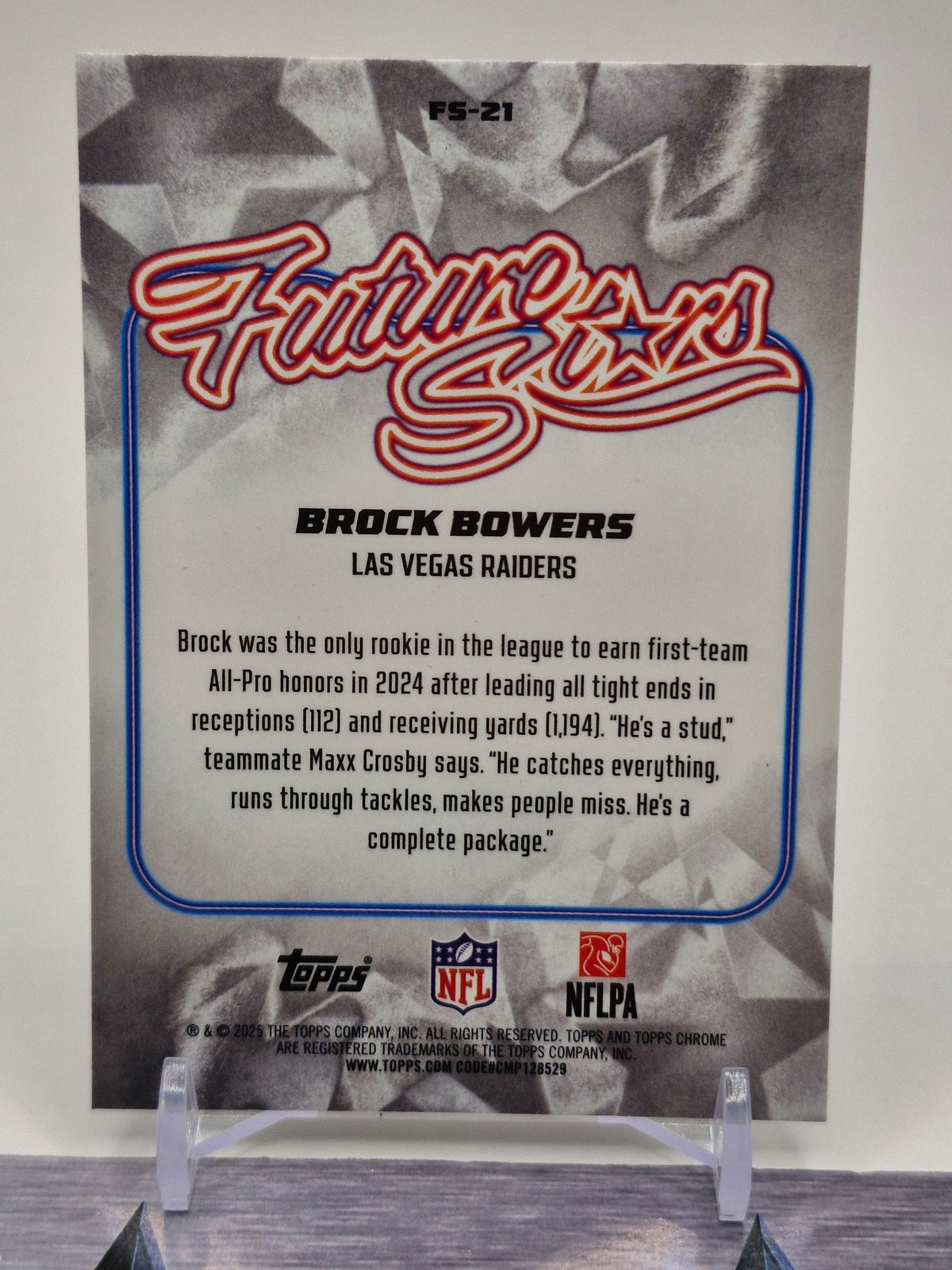 2025 Topps Chrome #FS-21 Brock Bowers Future Stars