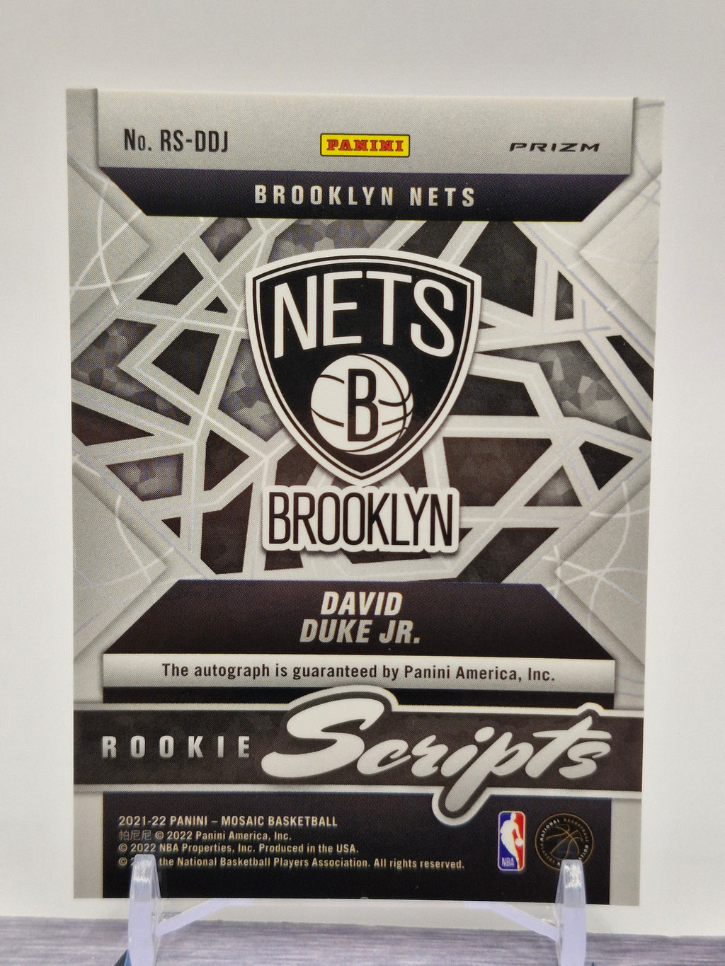 2021-22 Panini Mosaic #SC-RDV David Duke Jr. Scripts