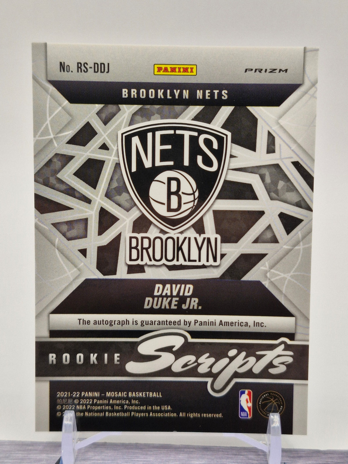2021-22 Panini Mosaic #SC-RDV David Duke Jr. Scripts