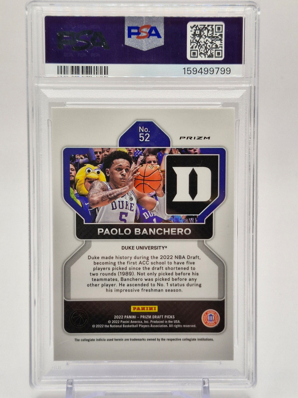 2022 Panini Prizm Draft Picks #52 Paolo Banchero Silver
