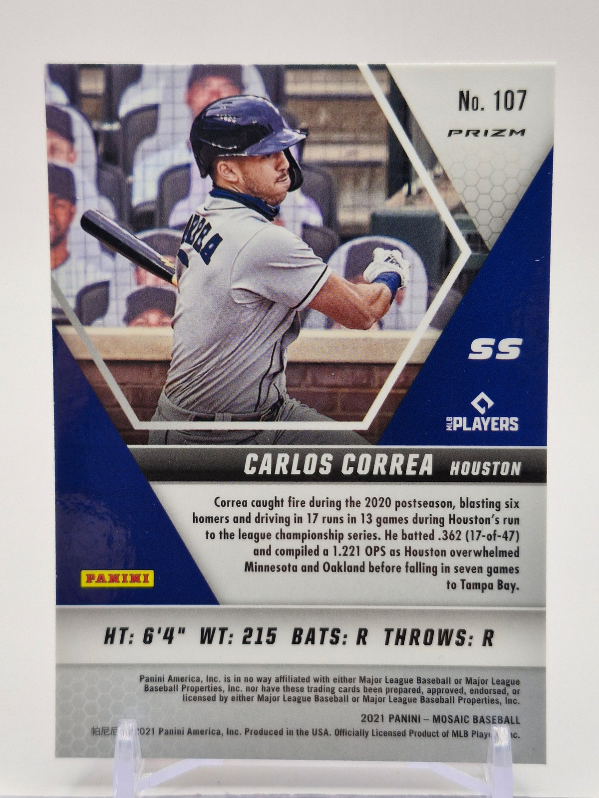 2021 Panini Mosaic #107 Carlos Correa