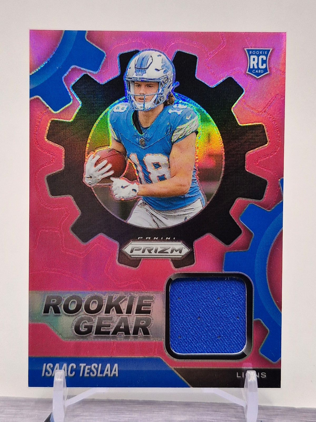 2025 Panini Prizm #RGR-ITA Isaac TeSlaa Rookie Gear Pink
