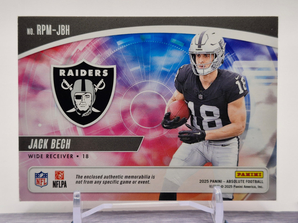 2025 Panini Absolute #RPM-JBH Jack Bech Rookie Premiere Materials #/399