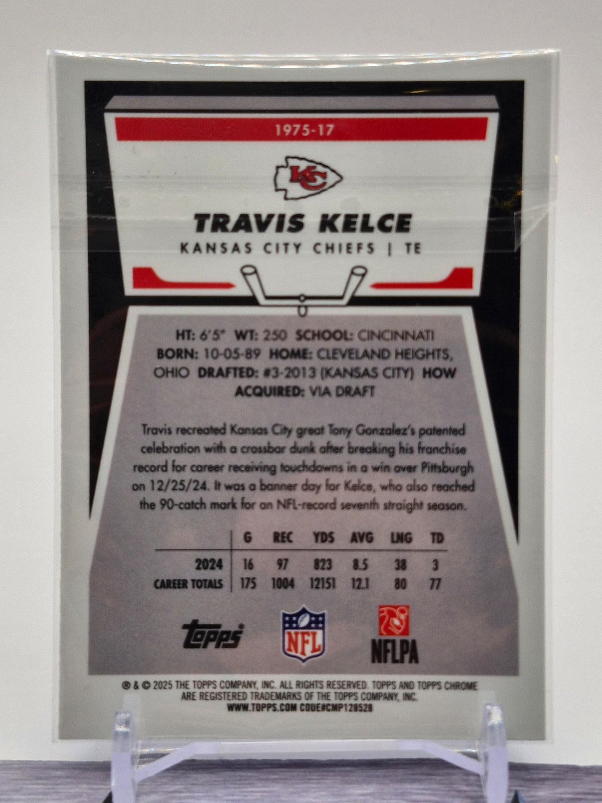 2025 Topps Chrome #1975-17 Travis Kelce 1975 Topps #/150