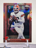 2025 Topps Chrome #315 Shedeur Sanders Football Leather Refractor