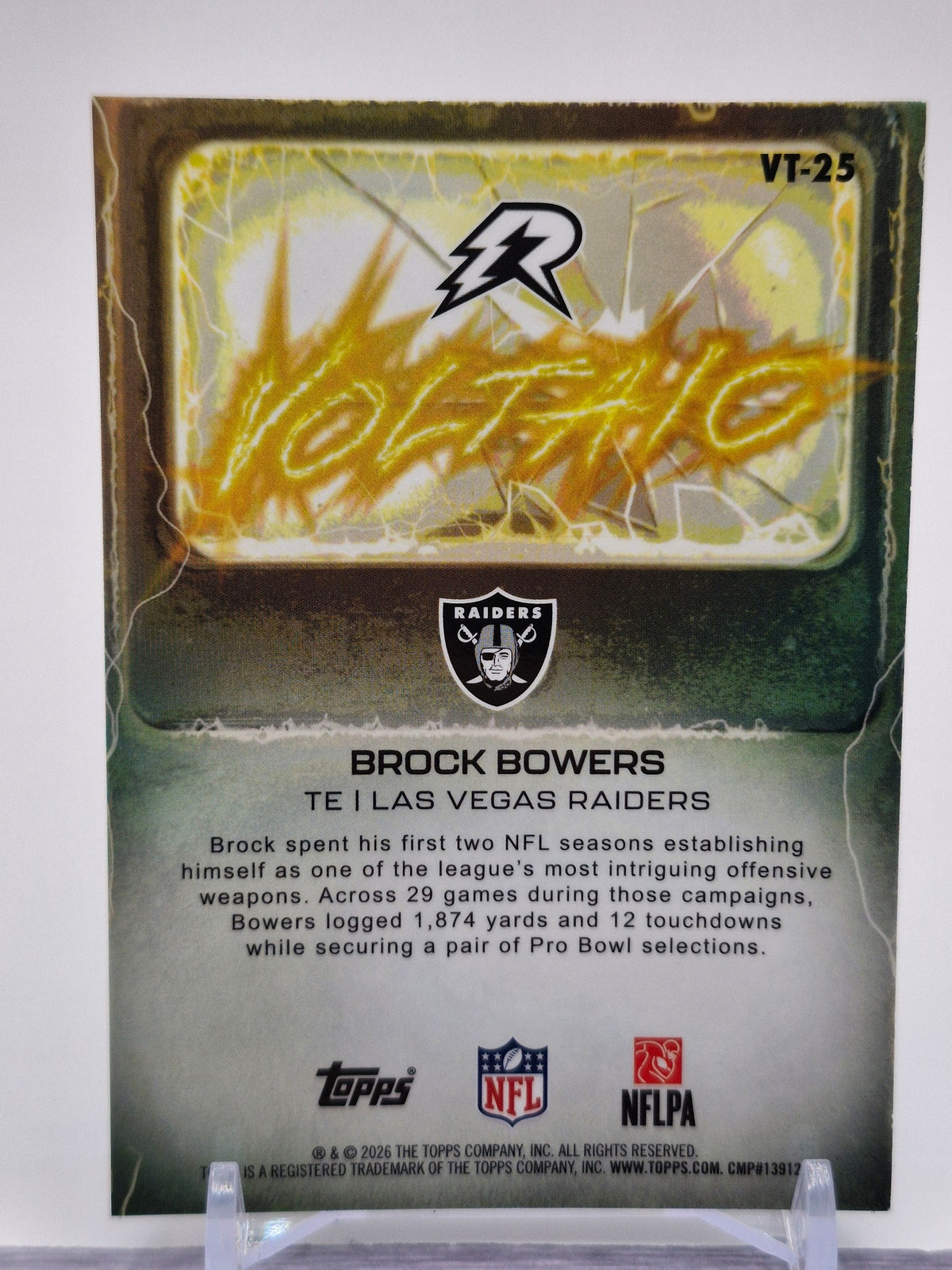 2025 Topps Resurgence #VT-25 Brock Bowers Voltaic