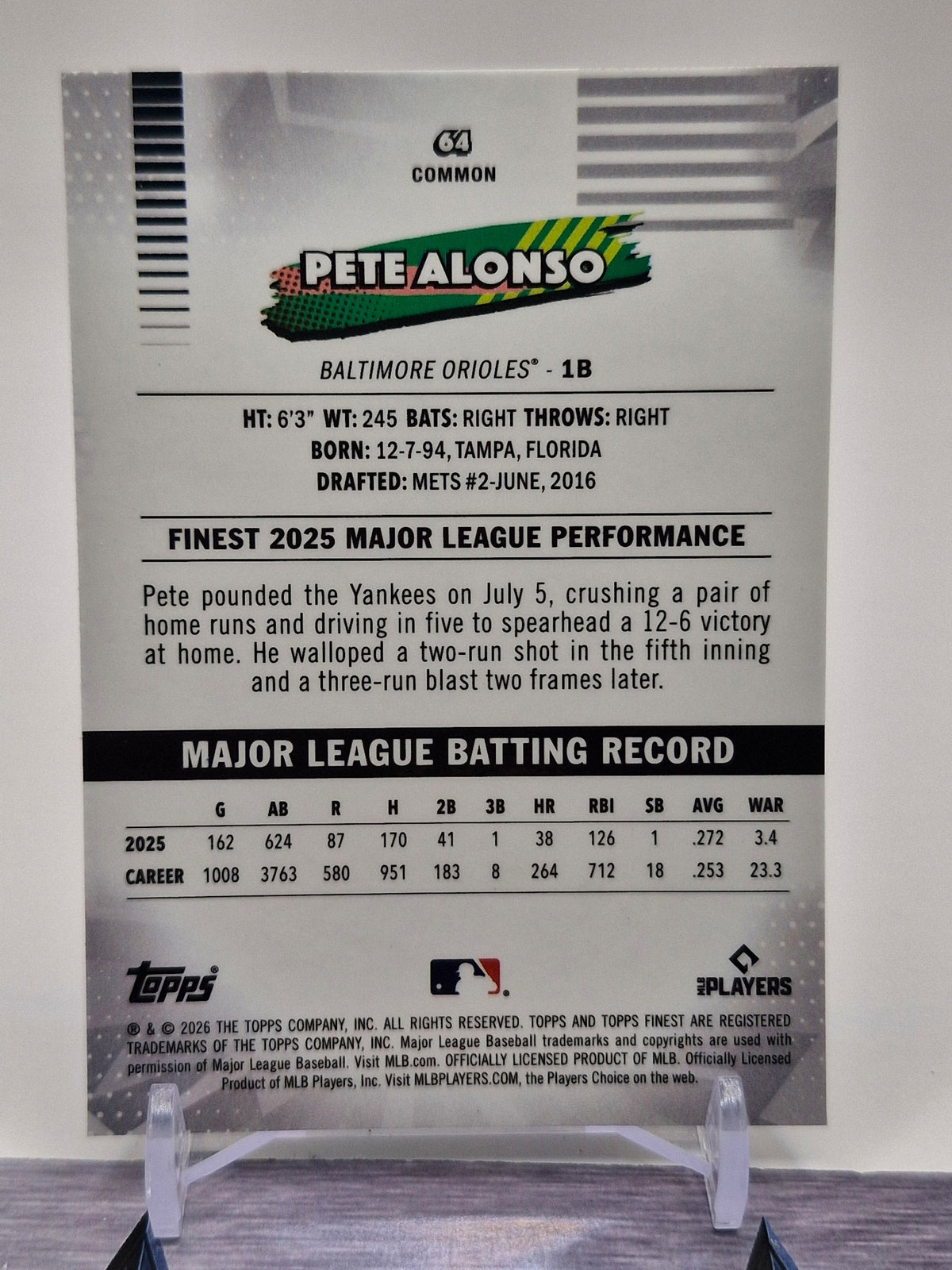 2020 Topps Inception #64 Pete Alonso