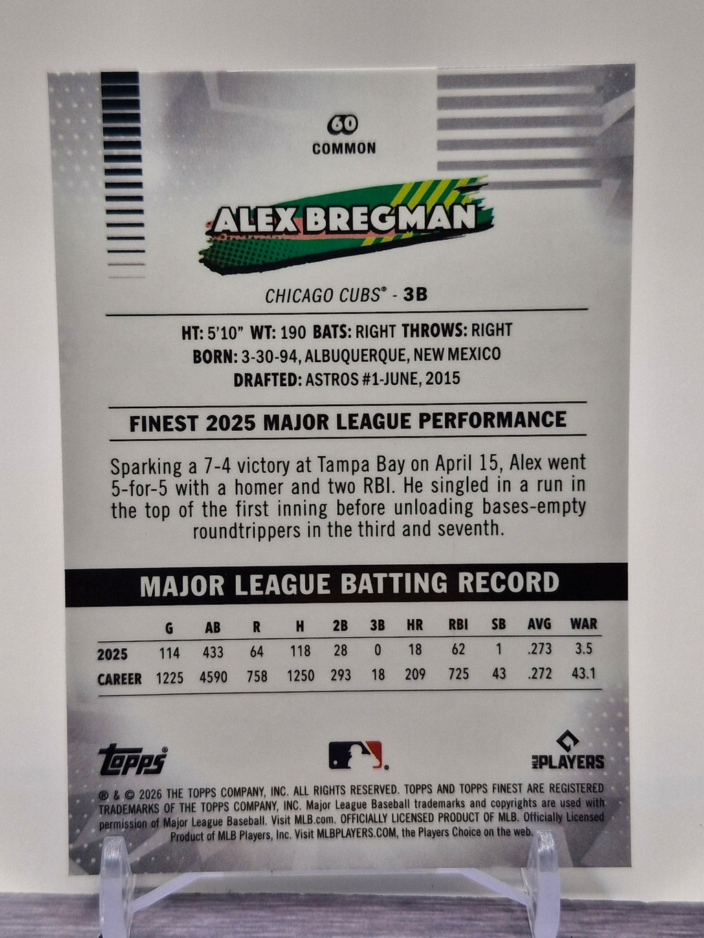 2026 Finest #60 Alex Bregman