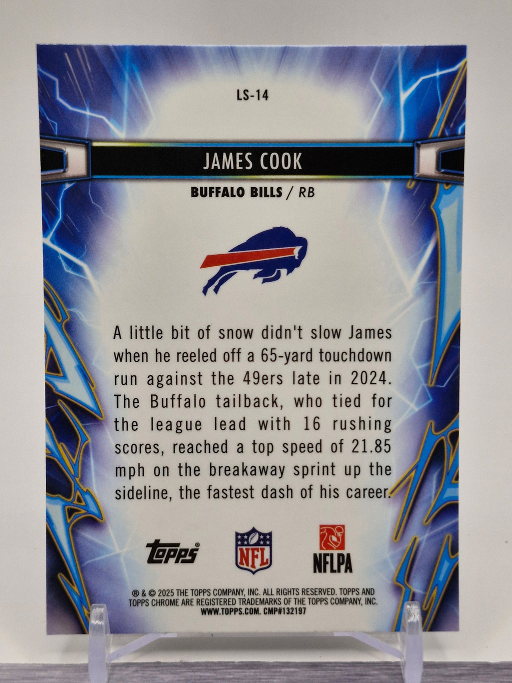 2025 Topps Chrome Cosmic #LS-14 James Cook Light Speed
