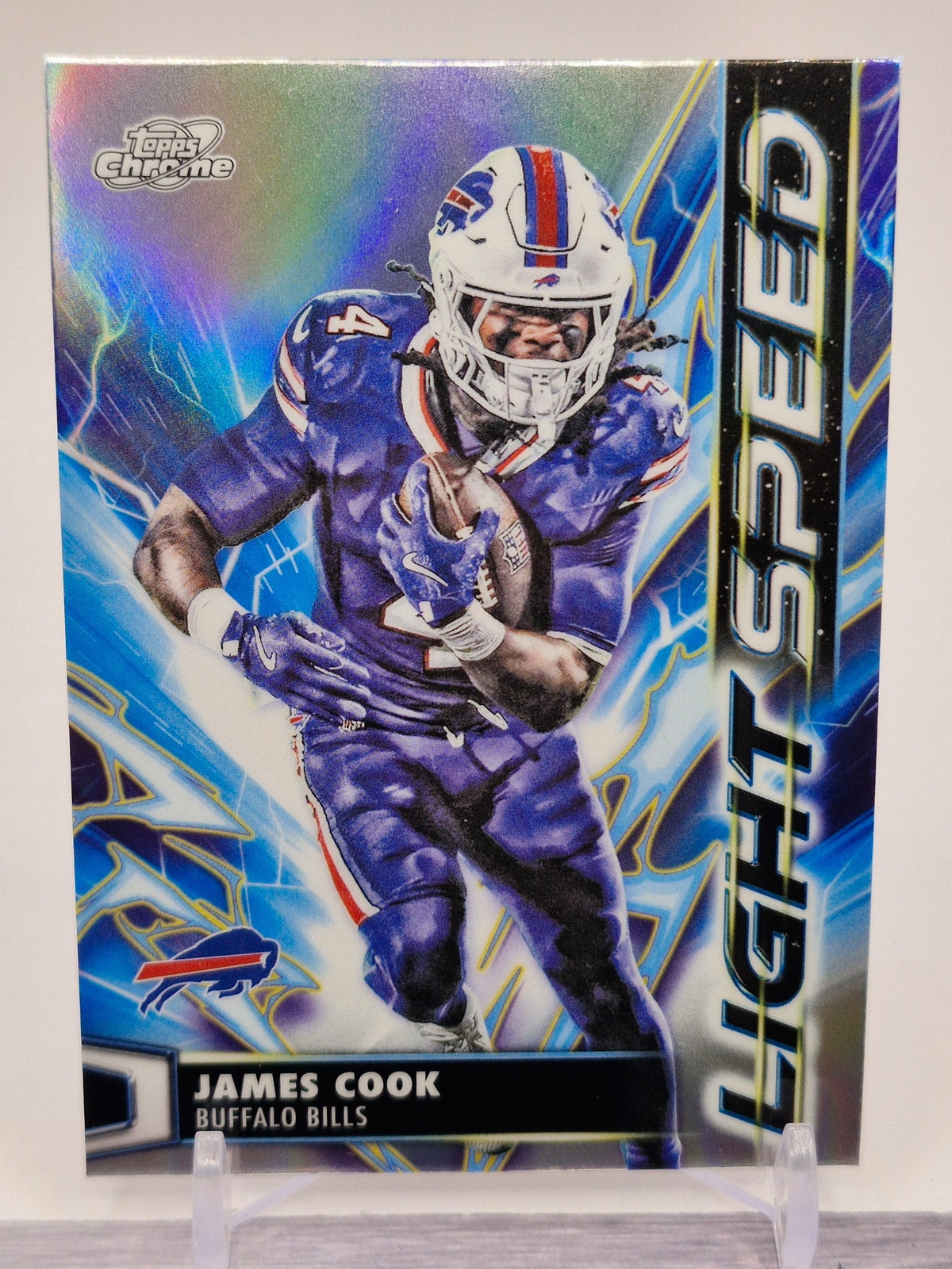 2025 Topps Chrome Cosmic #LS-14 James Cook Light Speed