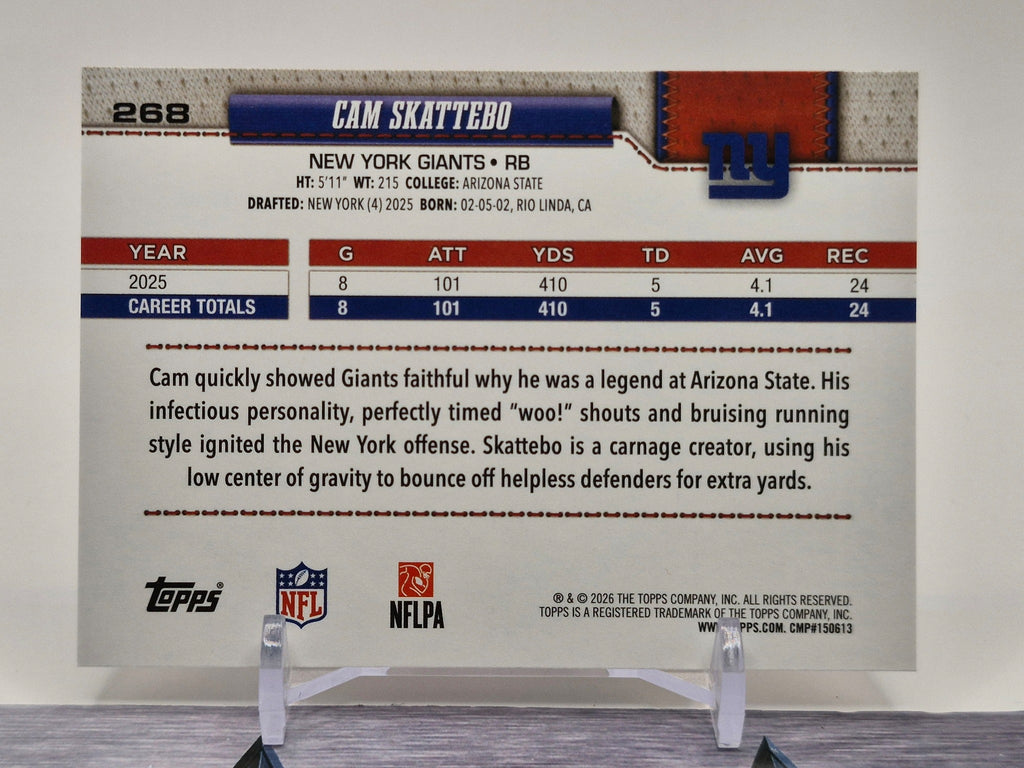 2026 Topps Flagship #268 Cam Skattebo
