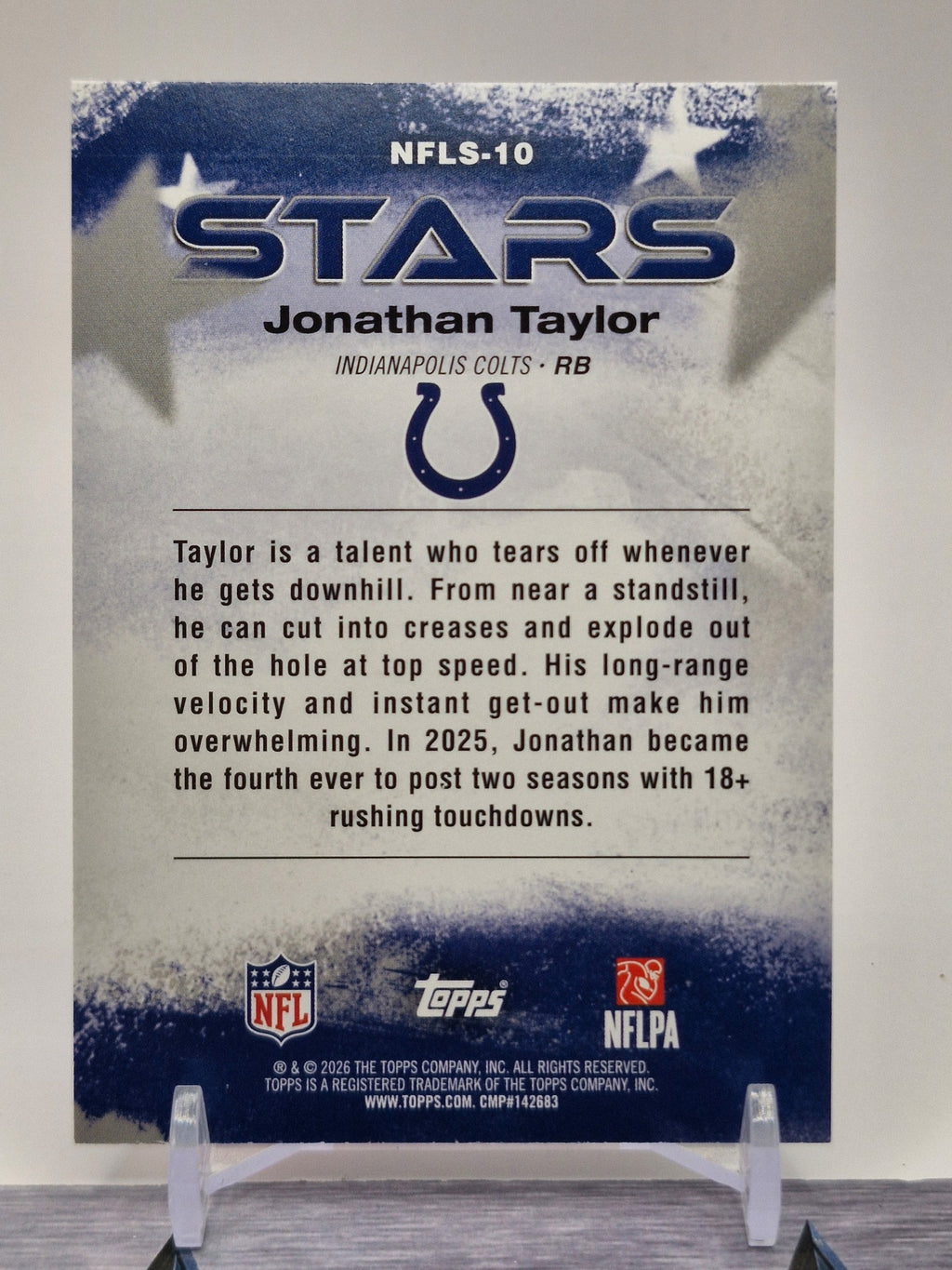 2026 Topps Flagship #NFLS-10 Jonathan Taylor NFL Stars
