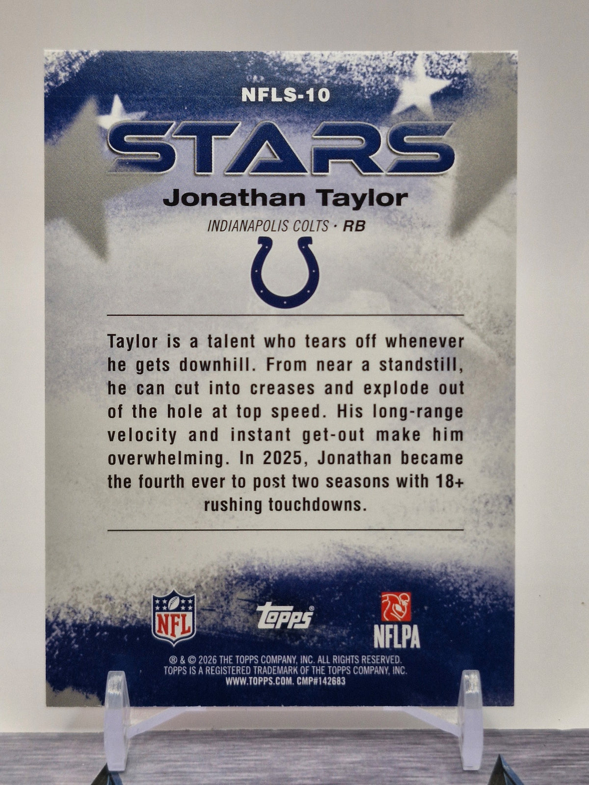 2026 Topps Flagship #NFLS-10 Jonathan Taylor NFL Stars