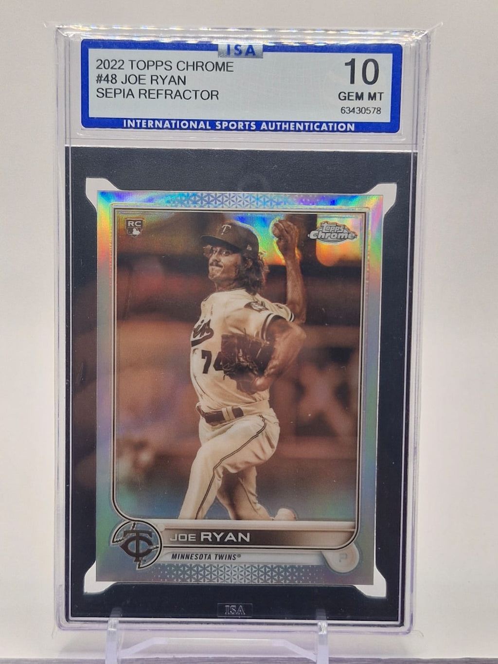 2022 Topps Chrome #48 Joe Ryan Sepia Refractor