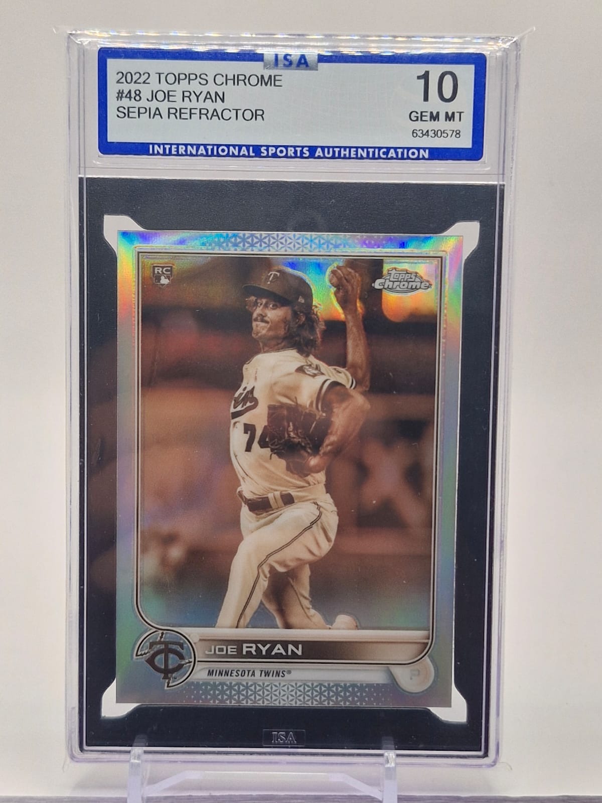 2022 Topps Chrome #48 Joe Ryan Sepia Refractor