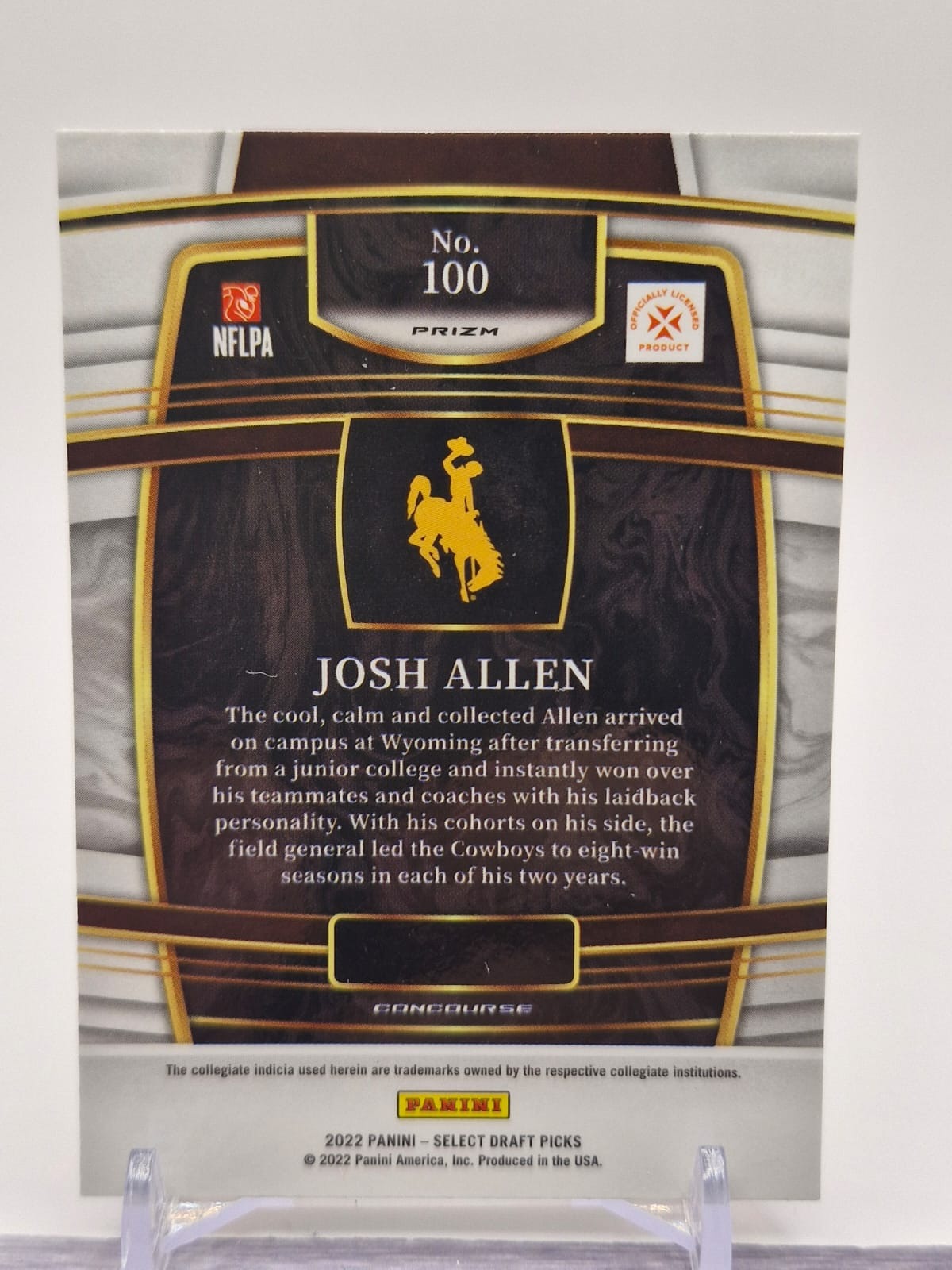 2022 Panini Select Draft Picks #100 Josh Allen Dragon Scale Prizm
