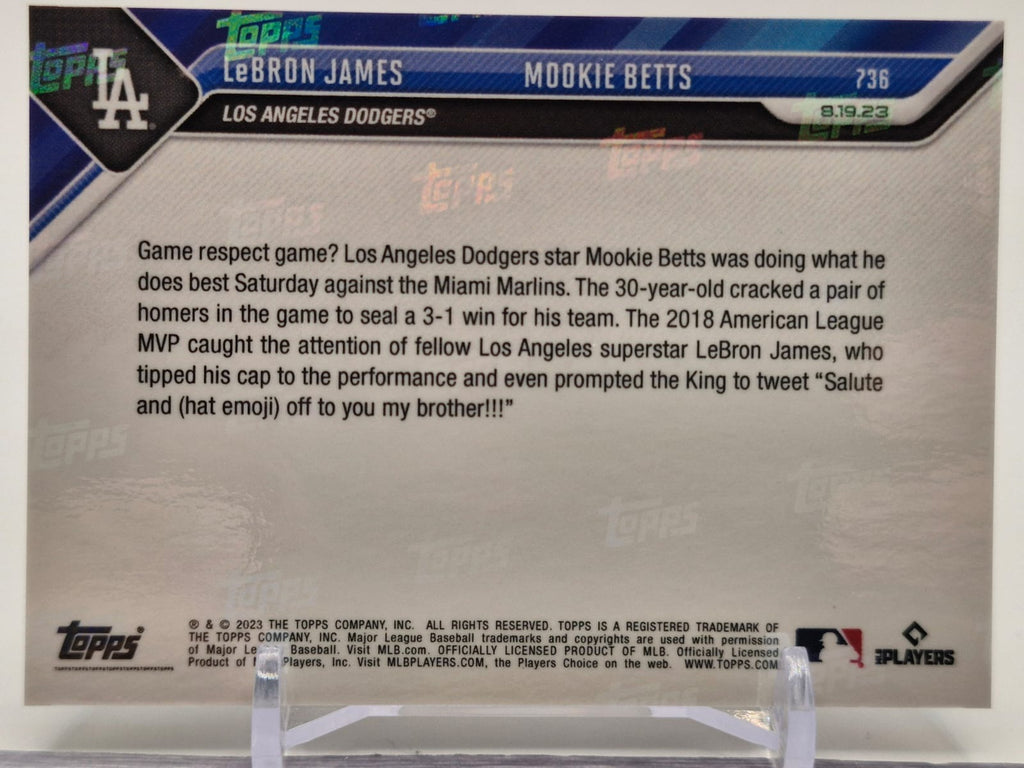 2023 Topps Now #736 LeBron James / Mookie Betts