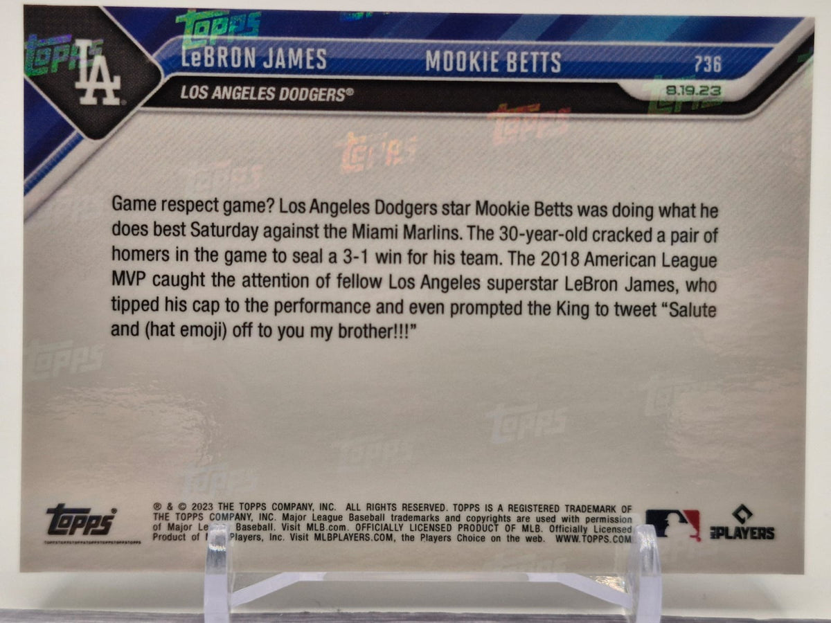 2023 Topps Now #736 LeBron James / Mookie Betts