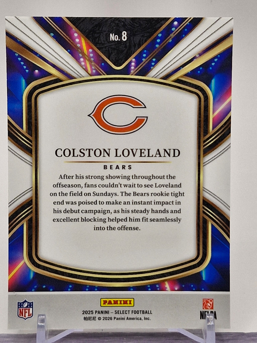 2025 Panini Select #8 Colston Loveland Select Future