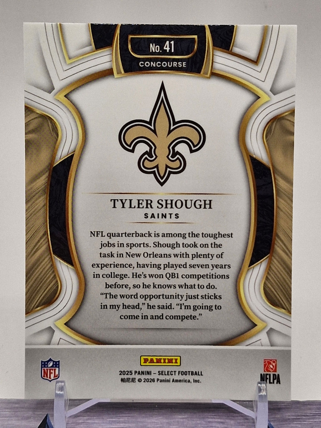 2025 Panini Select #41 Tyler Shough Silver Prizm