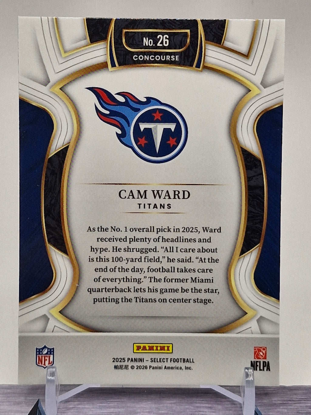 2025 Panini Select #26 Cam Ward
