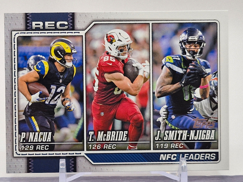 2026 Topps Flagship #283 NFC Receiving Leaders (McBride / Nacua / Smith-Njigba)