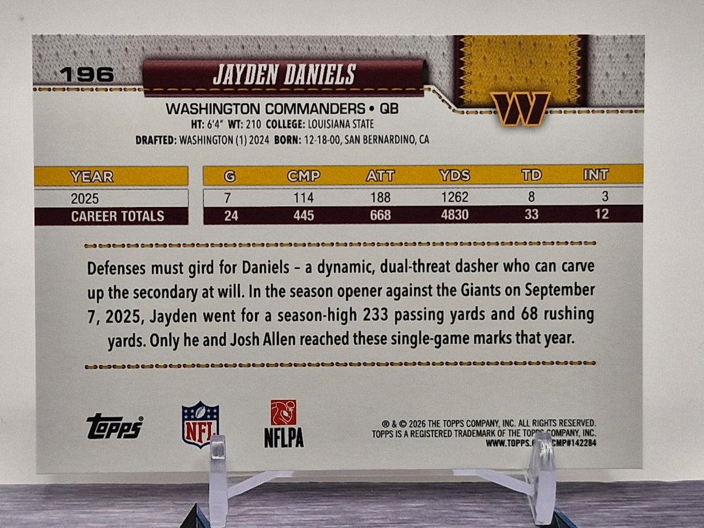 2026 Topps Flagship #196 Jayden Daniels