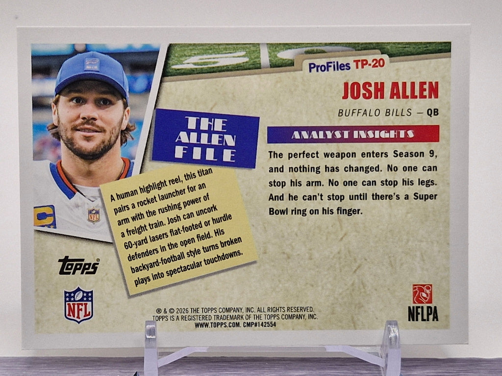 2026 Topps Flagship #TP-20 Josh Allen Topps Profiles