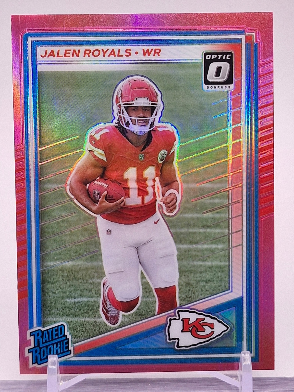2025 Donruss #321 Jalen Royals Optic Rated Rookies Preview Holo