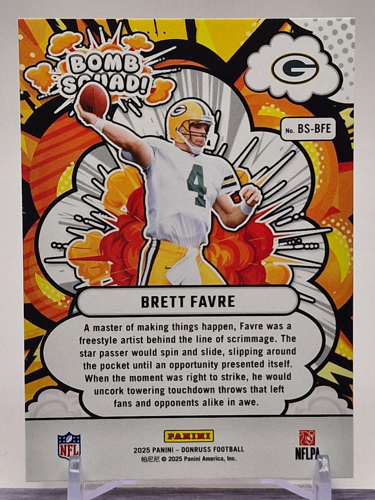 2025 Donruss #BS-BFE Brett Favre Bomb Squad