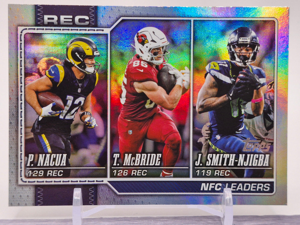 2026 Topps Flagship #283 NFC Receiving Leaders ( McBride / Nacua / Smith-Njigba)