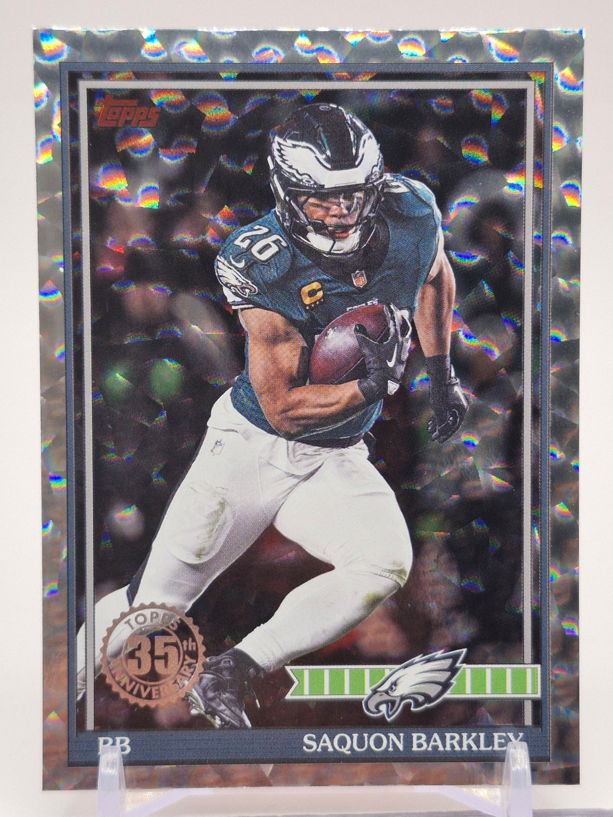 2026 Topps Flagship #91TF-19 Saquon Barkley 1991 Topps Football Crackle