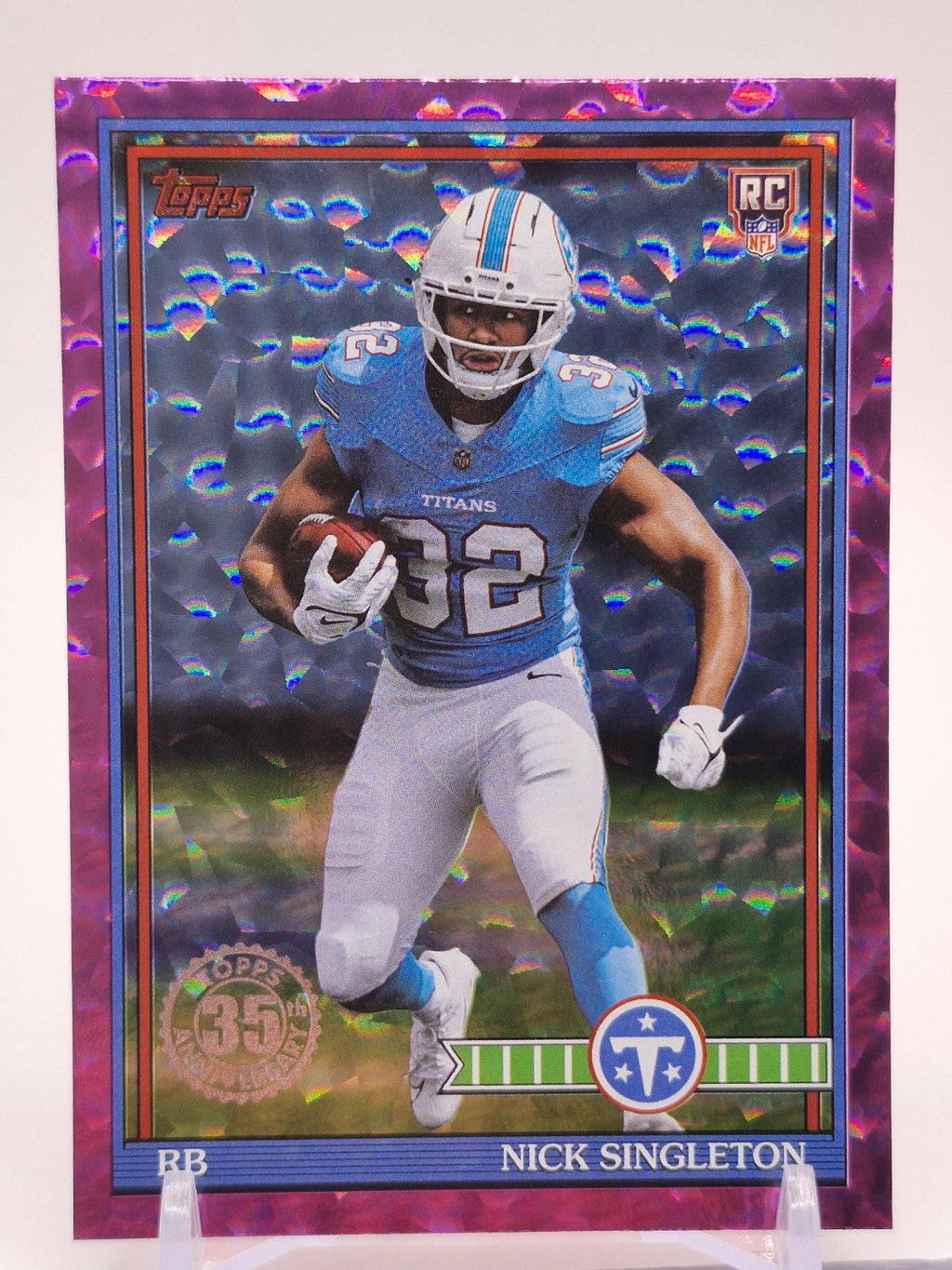 2026 Topps Flagship #91TRC-14 Nick Singleton 1991 Topps Football Rookies Chrome