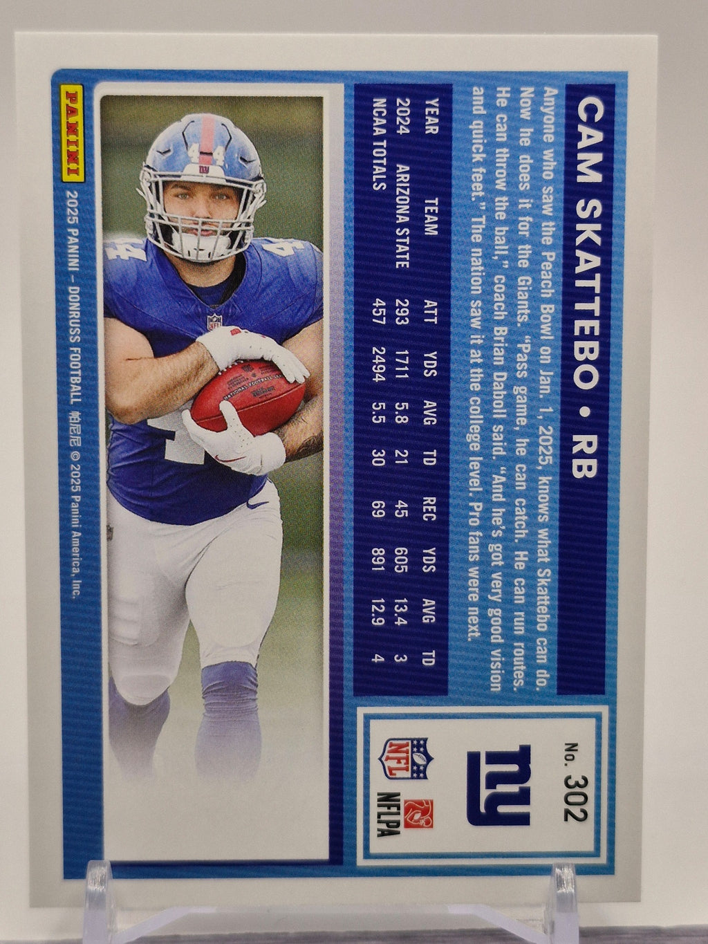 2025 Donruss #302 Cam Skattebo