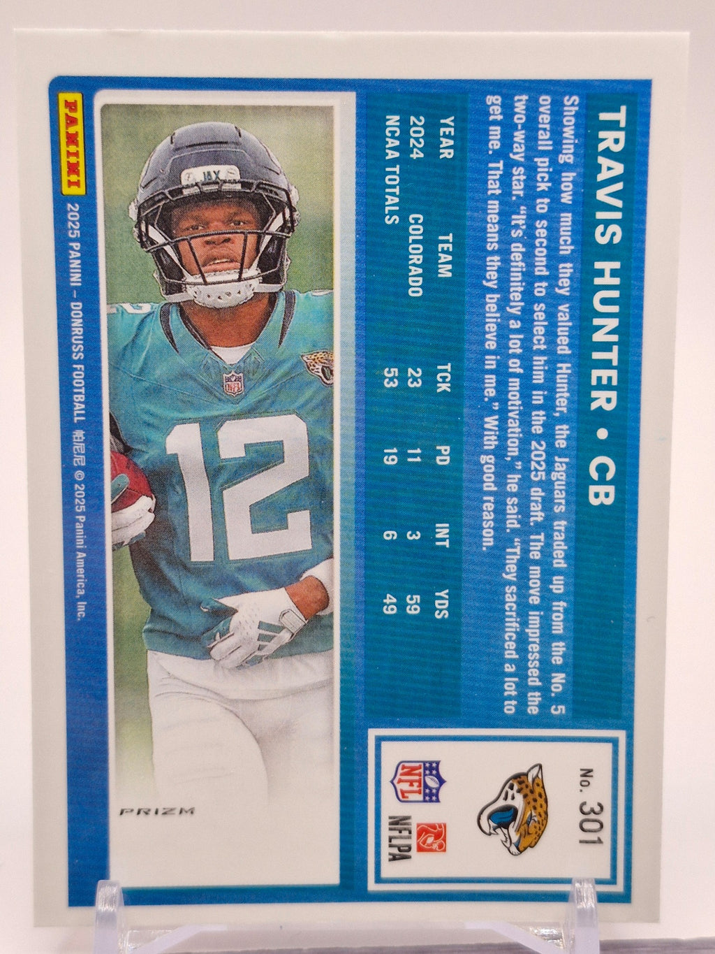 2025 Donruss Optic #201 Travis Hunter Green Hyper