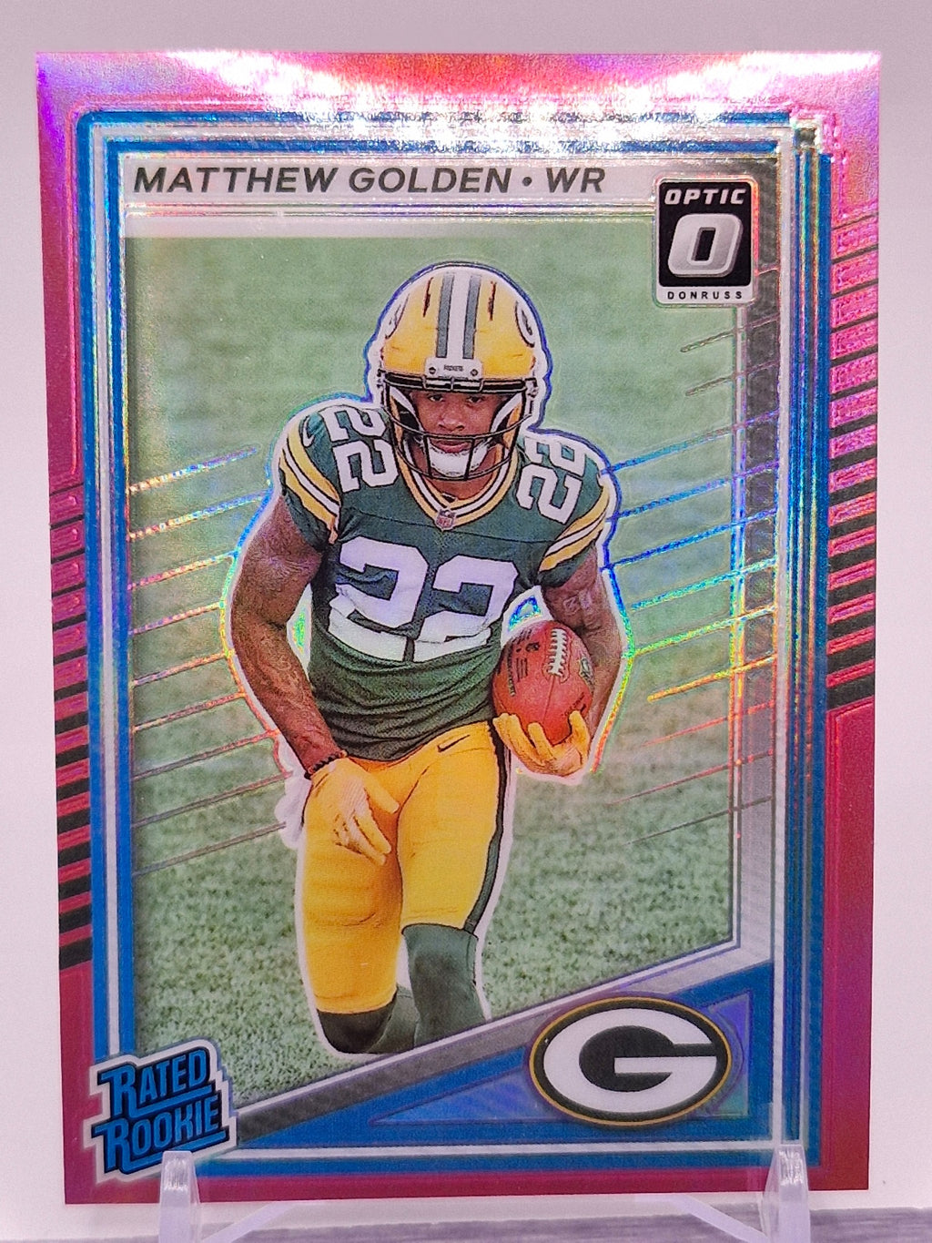2025 Donruss #311 Matthew Golden Optic Rated Rookies Preview Pink