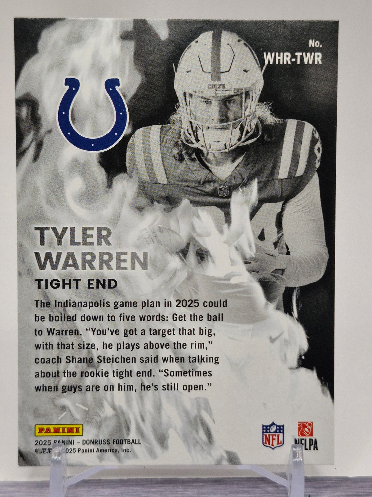 2025 Donruss #WHR-TWR Tyler Warren White Hot Rookies